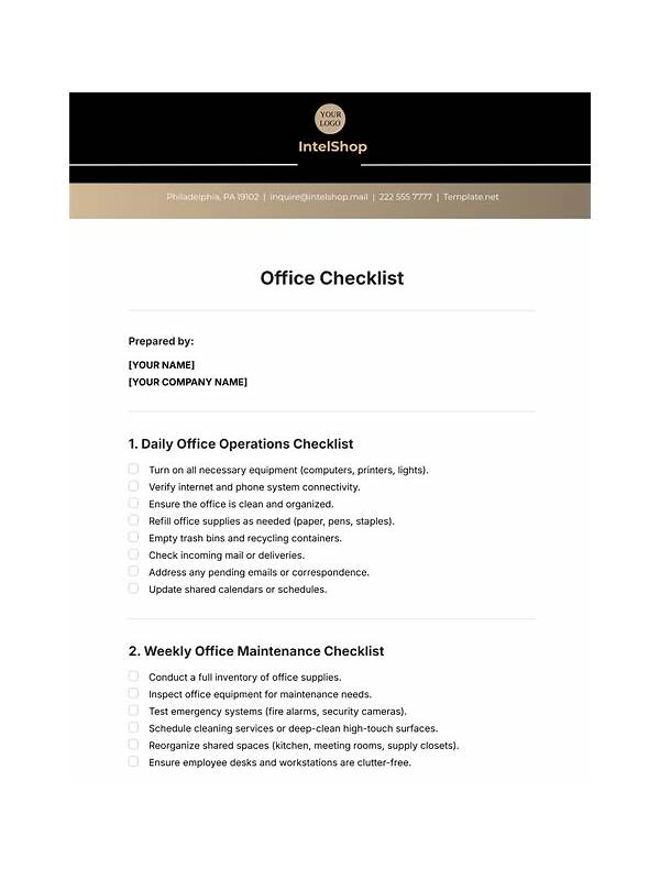 Checklist on