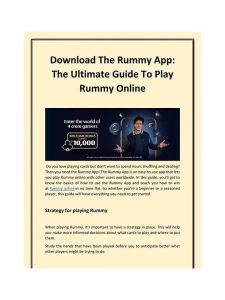 The Ultimate Guide to the Best Rummy App Rummytour