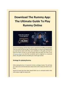 The Ultimate Guide to the Best Rummy App To Play