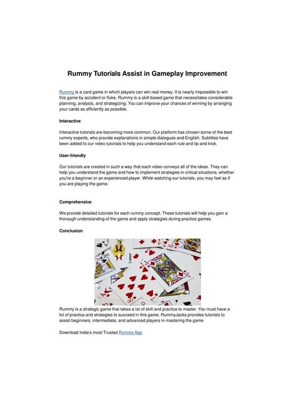 Rummy Comparison: One-Card Improvement or Whole-Hand Stability