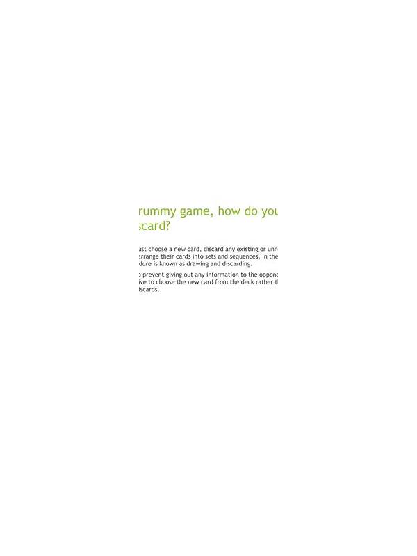 Rummy Comparison: Stock Draw or Known Discard?