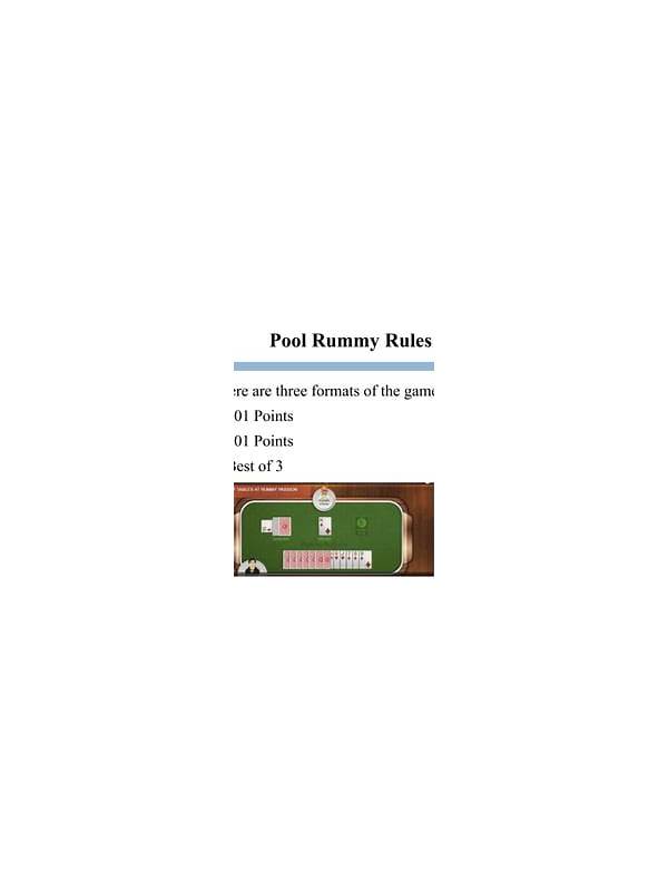 Choosing Between Points and Pool Rummy Formats