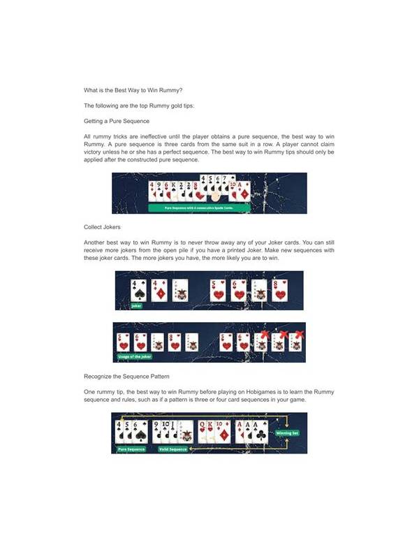 Rummy Tips: Treat the Middle Card as a Shared Resource
